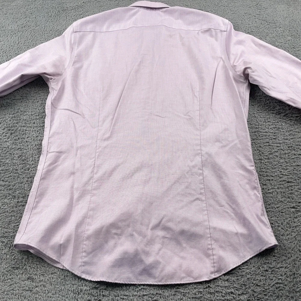 Banana Republic Shirt Mens Large Purple Non-Iron Slim Fit Long Sleeve Button Up